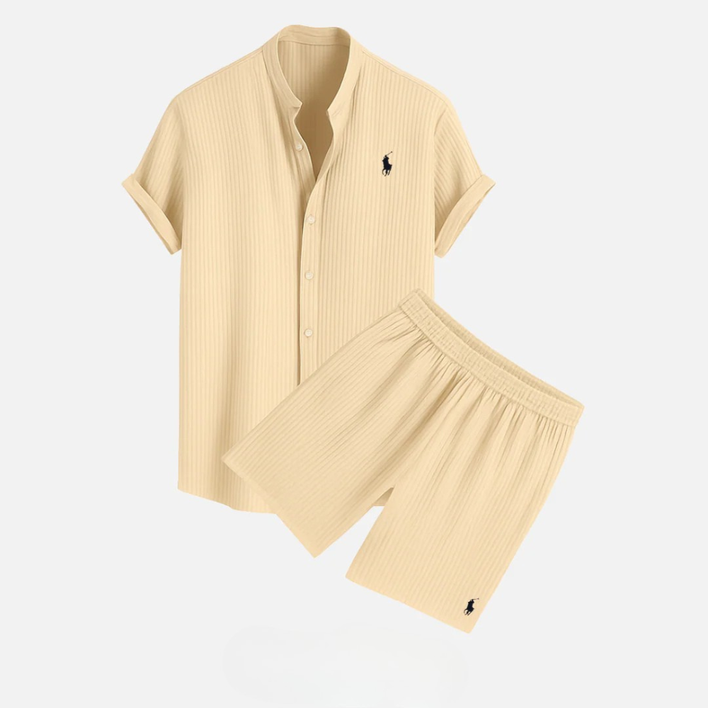 [BUY 1 GET 2] Riviera Linen Shirt &amp; Shorts Set by R. Ꮮаᴜгеn