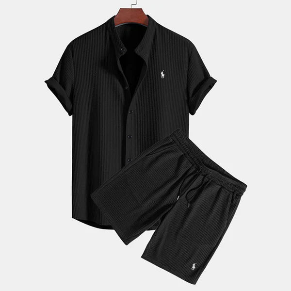 [BUY 1 GET 2] Riviera Linen Shirt &amp; Shorts Set by R. Ꮮаᴜгеn