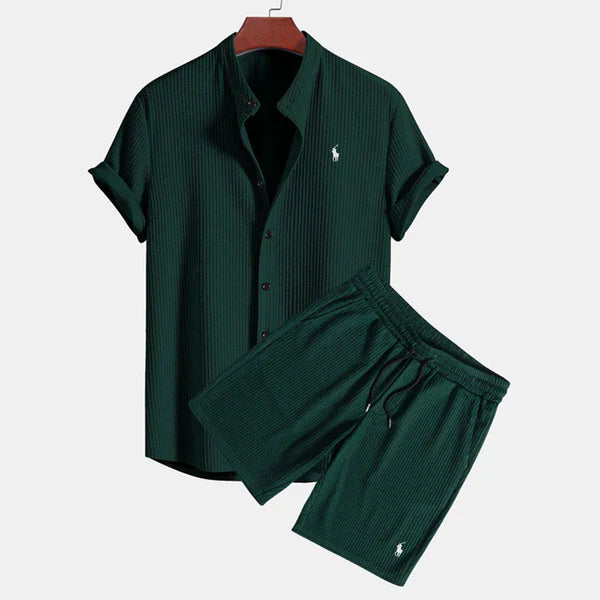 [BUY 1 GET 2] Riviera Linen Shirt &amp; Shorts Set by R. Ꮮаᴜгеn