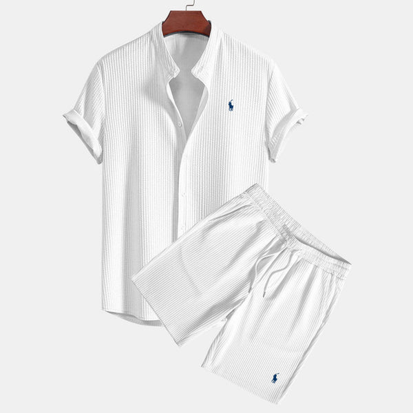 [BUY 1 GET 2] Riviera Linen Shirt &amp; Shorts Set by R. Ꮮаᴜгеn